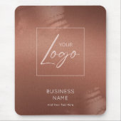 Luxury Stylish Bronze Business Name Logo Mousepad (Vorne)