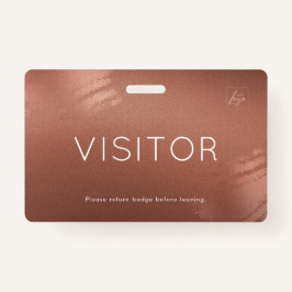 Luxury Stylish Bronze Business Visitor ID Ausweis