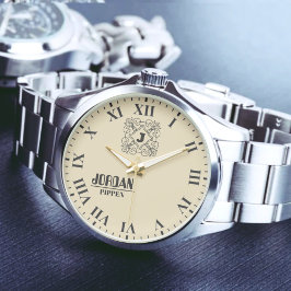 Luxury Stylish Custom Name Monogram  Armbanduhr