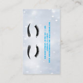 Luxury Sweet Blue Makeup Business Card Visitenkarte (Rückseite)