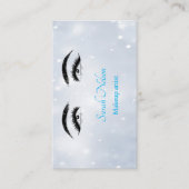 Luxury Sweet Blue Makeup Business Card Visitenkarte (Vorderseite)
