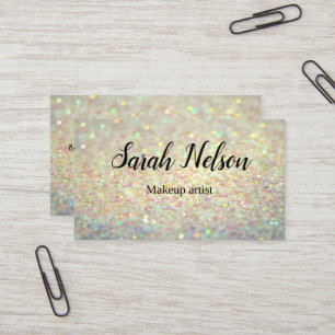 Luxury Sweet Funkelnd Makeup Business Card Visitenkarte