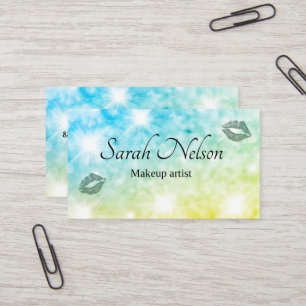Luxury Sweet Funkelnd Makeup Business Card Visitenkarte