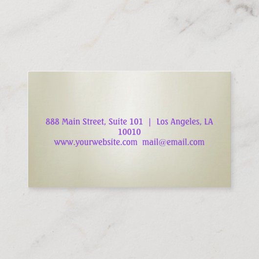 Luxury Sweet Funkelnd Makeup Business Card Visitenkarte (Rückseite)