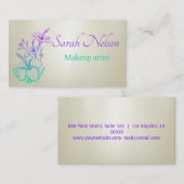 Luxury Sweet Funkelnd Makeup Business Card Visitenkarte (Vorne/Hinten)