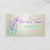 Luxury Sweet Funkelnd Makeup Business Card Visitenkarte (Vorderseite)