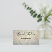 Luxury Sweet Funkelnd Makeup Business Card Visitenkarte (Stehend Vorderseite)