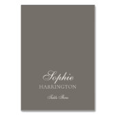 Luxury Taupe Wedding Place Card  Tischnummer (Vorderseite)