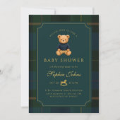 Luxury Teddy Bear baby shower Einladung (Vorderseite)