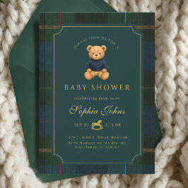 Luxury Teddy Bear baby shower  Einladung