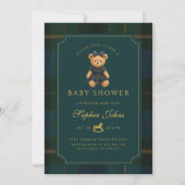 Luxury Teddy Bear baby shower  Einladung (Vorderseite)