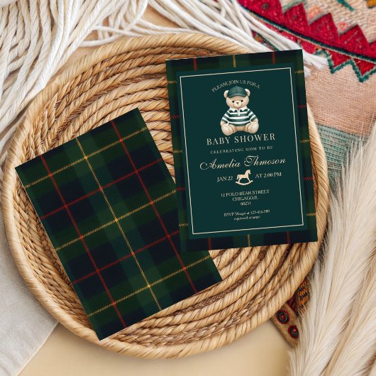 Luxury Teddy Bear baby shower Invitation Einladung