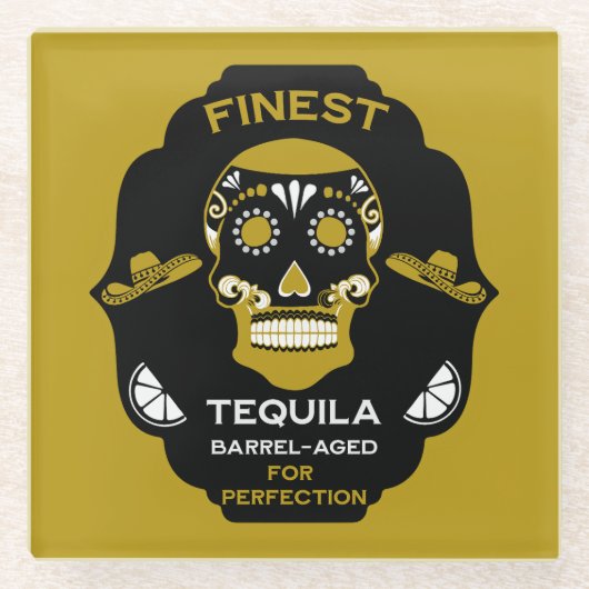 Luxury Tequila Geschenk Glasuntersetzer (Vorderseite)