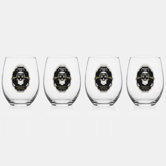Luxury Tequila Geschenk Weinglas Ohne Stiel (Vorderseite)