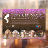 Luxury Terracotta Gold Spa Beauty Wellness QR Fensteraufkleber (Blatt 2)