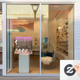 Luxury Terracotta Gold Spa Beauty Wellness QR  Fensteraufkleber