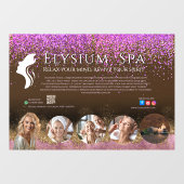 Luxury Terracotta Gold Spa Beauty Wellness QR Fensteraufkleber (Blatt)