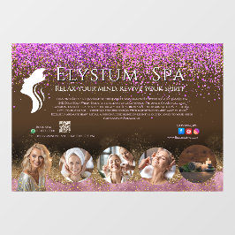 Luxury Terracotta Gold Spa Beauty Wellness QR  Fensteraufkleber