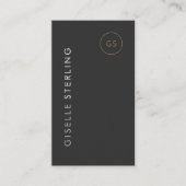 Luxury Therapist Black Gold Elegant Modern Visitenkarte (Vorderseite)