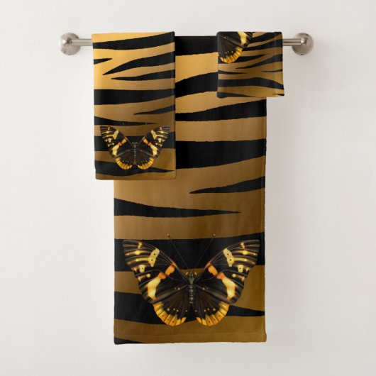 Luxury Tiger Butterfly Trendline Badhandtuch Set (Insitu)