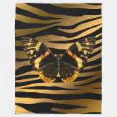 Luxury Tiger Butterfly Trendline Fleecedecke (Vorderseite)