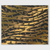 Luxury Tiger Butterfly Trendline Geschenkpapier (Flach)