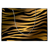Luxury Tiger Butterfly Trendline Große Geschenktüte (Rückseite)
