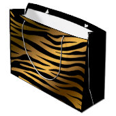 Luxury Tiger Butterfly Trendline Große Geschenktüte (Rückseite Schrägansicht)