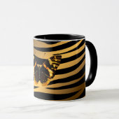 Luxury Tiger Butterfly Trendline Tasse (VorderseiteRechts)