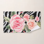 Luxury Tiger Rose Trendline Badhandtuch Set (Handtuch)