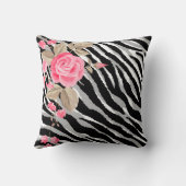 Luxury Tiger Rose Trendline Kissen (Rückseite)