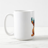 Luxury Tipsy Cat Modern Art Illustration Kaffeetasse (Links)