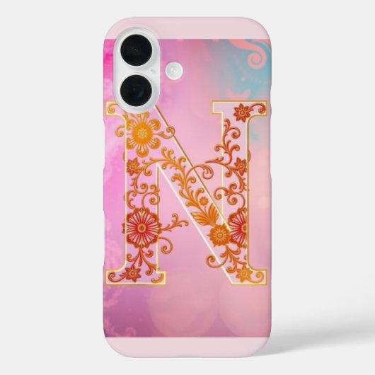 Luxury Transparent Letter N Case-Mate iPhone Hülle (Rückseite)