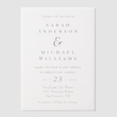 Luxury Transparent Vellum Wedding Einladungen (Vorderseite)