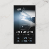 Luxury Transport Car QR Code Blue & Black Visitenkarte (Vorderseite)
