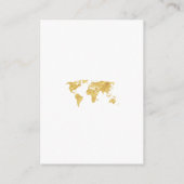 Luxury Travel World Map Hochzeitdetails Begleitkarte (Rückseite)