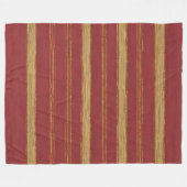 Luxury Trendy Burgundy Gold Linen Collection Fleecedecke (Vorderseite (Horizontal))
