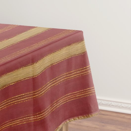 Luxury Trendy Burgundy Gold Linen Collection Tischdecke (Beispiel)