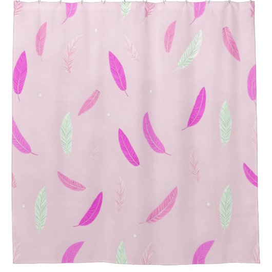 Luxury Trendy Feathers Boho Collection Duschvorhang (Vorderseite)