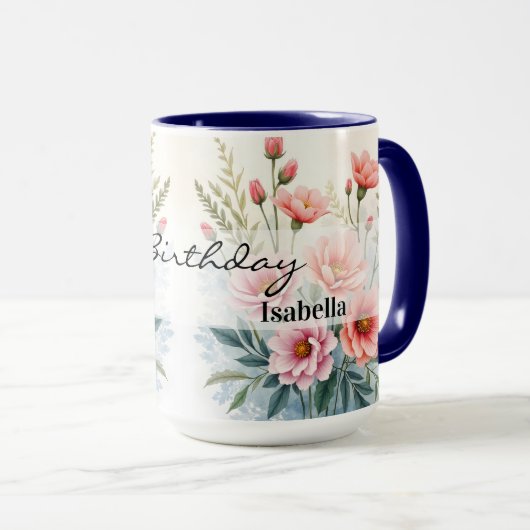 Luxury Trendy Wildflowers Beautiful Collection Tasse (VorderseiteRechts)