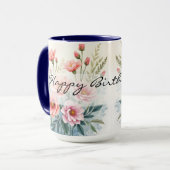Luxury Trendy Wildflowers Beautiful Collection Tasse (Vorderseite Links)