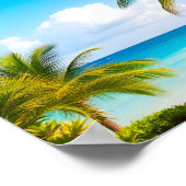 Luxury tropical resort beach poster (Ecke)