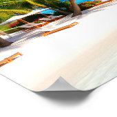 Luxury tropical resort beach poster (Ecke)