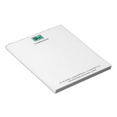 Luxury Turquoise & Black Key Real Estate  Notizblock (angewinkelt)