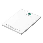 Luxury Turquoise & Black Key Real Estate  Notizblock (Rotiert)