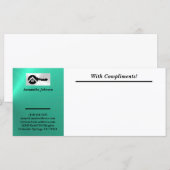 Luxury Turquoise Black Key With Compliments Slip (Vorne/Hinten)