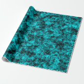 Luxury Turquoise & Black Marble Geschenkpapier (Ungerollt)