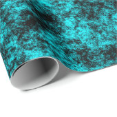 Luxury Turquoise & Black Marble Geschenkpapier (Rolleneckpunkt)