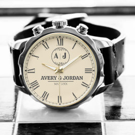 Luxury Unique Engagement Gift Custom Monogram Mode Armbanduhr