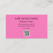 Luxury Unique QR Code Holographic Visitenkarte (Rückseite)